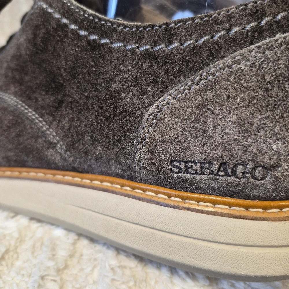 Sebago Men's Oxford Shoes Brown Suede Leather Lace Up Comfort Size 9